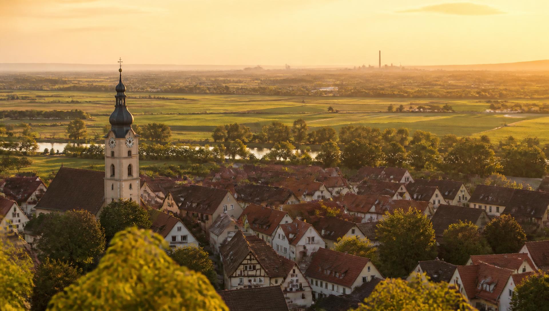 Gochsheim in der Mainebene bei Schweinfurt