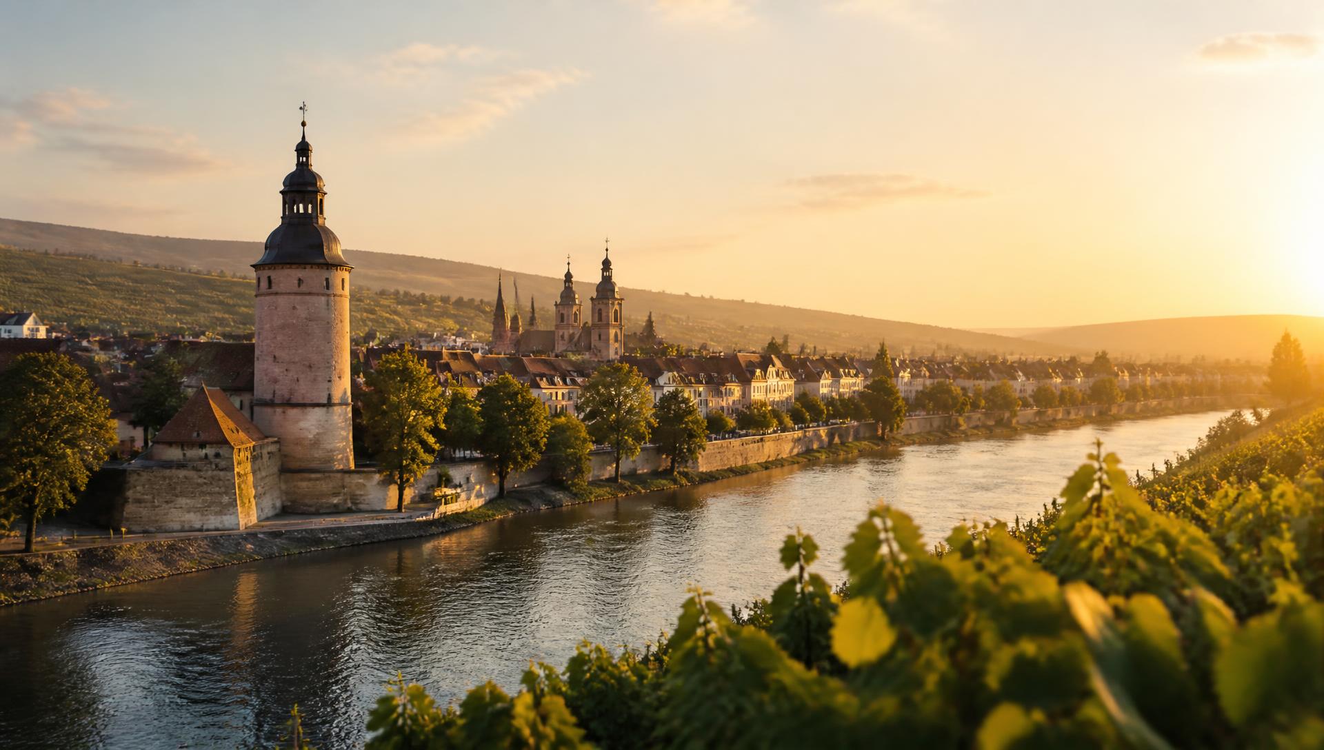 Kitzingen am Main mit historischem Falterturm