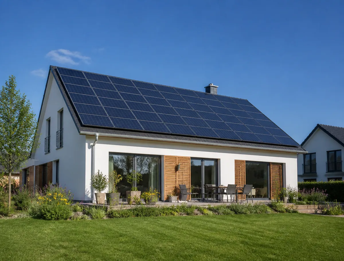 Wohnhaus mit Photovoltaikanlage in Unterfranken